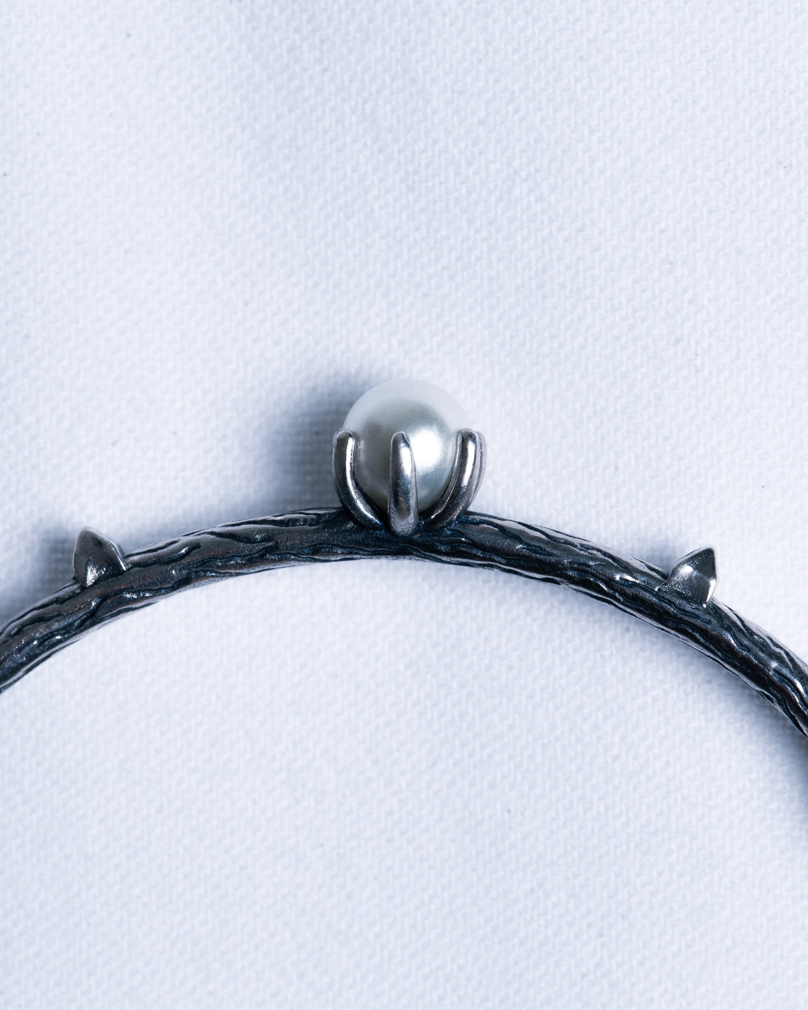 Pearl Hoop Earrings "Bambak"